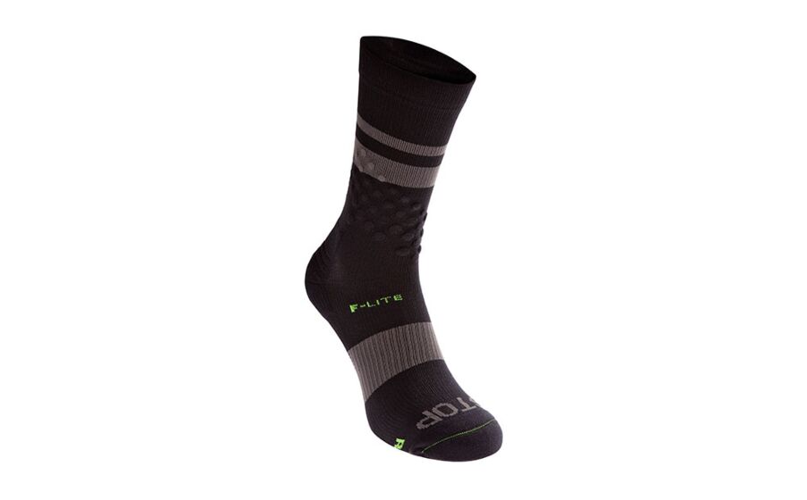 Inov-8 F-lite Crew Mens Running Socks Black/Grey Australia (OILQKU436)